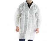 Non-Woven Visitor Coats Large with Popper 1x50